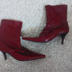 Contest Red Leather Heels size 41 Made in Brazil